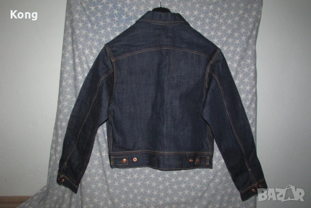 винтидж Evisu jeans jacket USA Ново яке от естествена кожа Италия дънково САЩ Vera pelle Italy, снимка 9 - Якета - 53479357