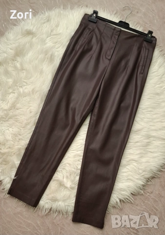 Кафяв кожен панталон размер 38 (М размер)