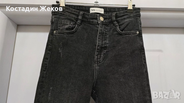 Дамски оригинални дънки. Като нови. ZARA , снимка 4 - Дънки - 52501185