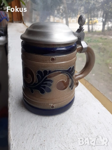 Стара немска халба за бира Goebel, снимка 2 - Антикварни и старинни предмети - 53384883