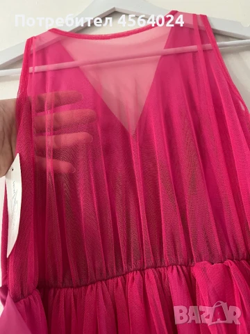 Дамска розова рокля, снимка 8 - Рокли - 51360791