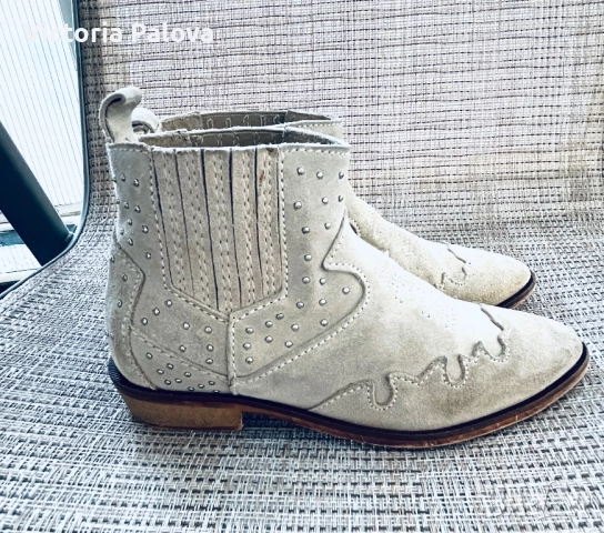 Детски ботуши MANGO KIDS естествена кожа , снимка 9 - Детски боти и ботуши - 51452600