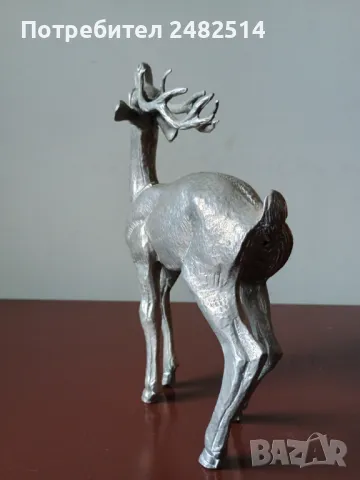 Прекрасна стара бронзова скулптура статуетка пластика от бял бронз, снимка 5 - Антикварни и старинни предмети - 50336932