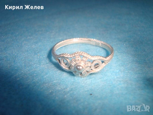 19 ВЕК СРЕБЪРЕН ФИЛИГРАНЕН ВЪЗРОЖДЕНСКИ ПРЪСТЕН СТАРА РЪЧНА КУЮМДЖИЙСКА ИЗРАБОТКА УНИКАТ 26621, снимка 3 - Антикварни и старинни предмети - 34631126