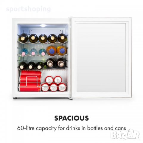 Охладител за вино Klarstein Beersafe XL Crystal White 10034892, снимка 4 - Хладилници - 39264825
