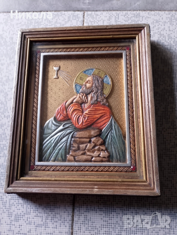 Дърворезба,,Йоан Кръстител",, Дева Мария с младенеца", снимка 8 - Икони - 51881667