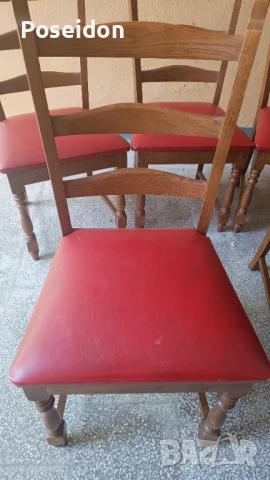 Комплект от 6 стола, бук, снимка 3 - Столове - 50590485