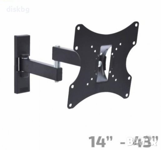 Нова въртяща метална стойка за LCD телевизор 14-43 инча 1TV-120, снимка 2 - Стойки, 3D очила, аксесоари - 37855651