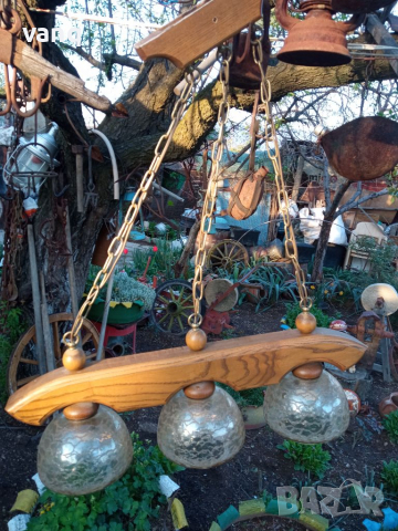 Стара Лампа - Попилей от  Дърво и 3  - Абажура декор за твоята механа, снимка 5 - Други ценни предмети - 36533376