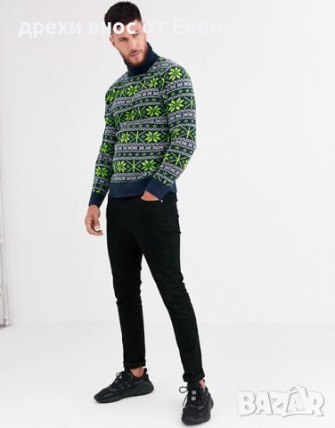 Native Youth коледен мъжки пуловер L, снимка 2 - Пуловери - 38423490