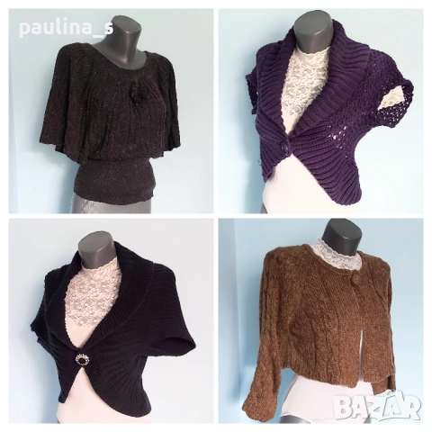 Четири различни броя / Дамски вълнен топ тип блуза, елек, жилетка 