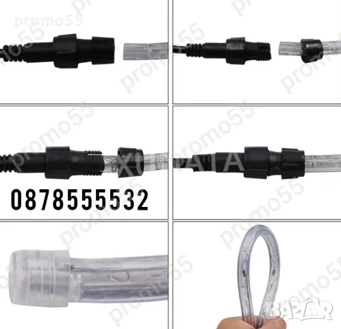 Многоцветен Лед Маркуч за Коледна Украса Водоустойчив Три Размера RGB, снимка 11 - Други - 47893755