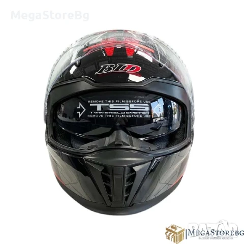 Каска с вградени слънчеви очила M69 - Размер S, M, L, XL - Черно/Червено, снимка 2 - Аксесоари и консумативи - 50720495