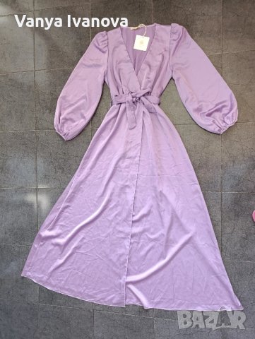 Insta girl дълга лилава рокля за повод, снимка 3 - Рокли - 50839265