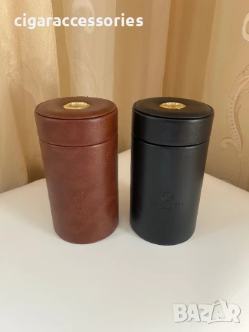 Преносим хумидор за пури с хигрометър – кожа + кедър, снимка 4 - Табакери - 51377569
