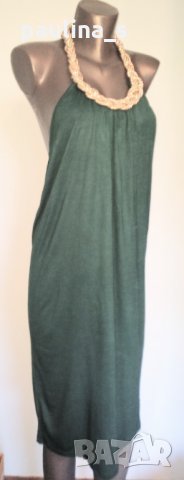 Дизайнерска рокля за повод "Gina Tricot"® / Зелена рокля / голям размер , снимка 3 - Рокли - 26297521