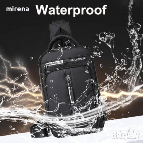 2022 Мъжка чанта за през рамо против кражба, USB зареждане, водоустойчива, многофункционална чанта з, снимка 7 - Чанти - 40348990