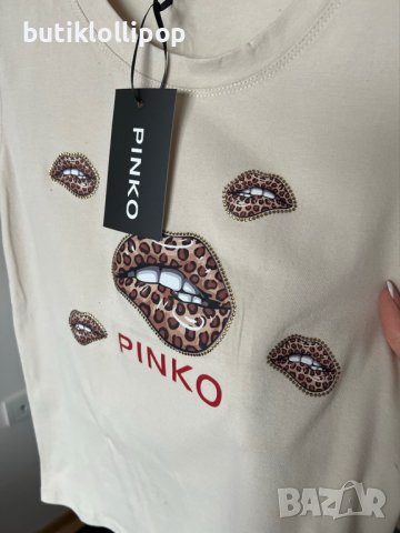 Тениска pinko целувки, снимка 2 - Тениски - 39633796