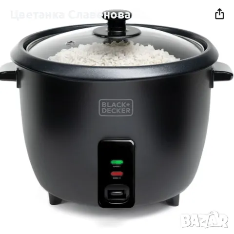 Оризоварка 700 W, BLACK+DECKER , капацитет 1,8л. незалепващо покритие, снимка 1