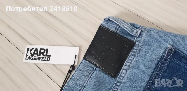 Karl Lagerfeld 2 Tone Denim Jeans Short Womens Size 30 НОВО! ОРИГИНАЛ! Дамски Къси Панталони!