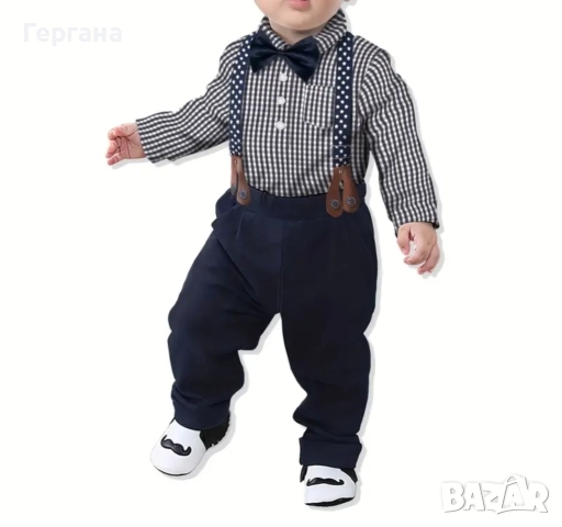 костюмче риза панталонки папионка и тиранти, снимка 2 - Детски ризи - 52901355