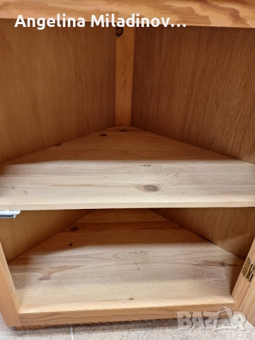 Винтидж ъглова витрина масив, снимка 6 - Секции и витрини - 51607102