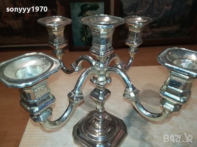 МАСИВЕН СВЕЩНИК ОТ ФРАНЦИЯ 0801241909, снимка 3 - Антикварни и старинни предмети - 43715924