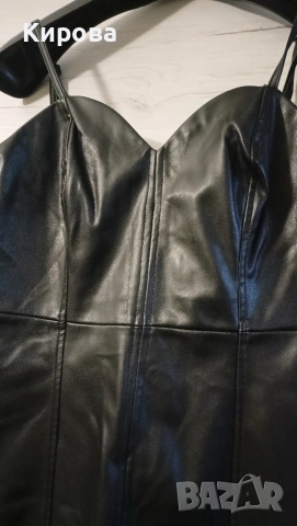 Дамска кожена рокля , снимка 2 - Рокли - 53065805