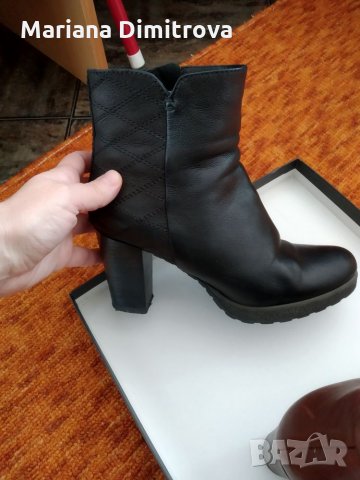 Боти от естествена кожа, снимка 2 - Дамски боти - 26745497