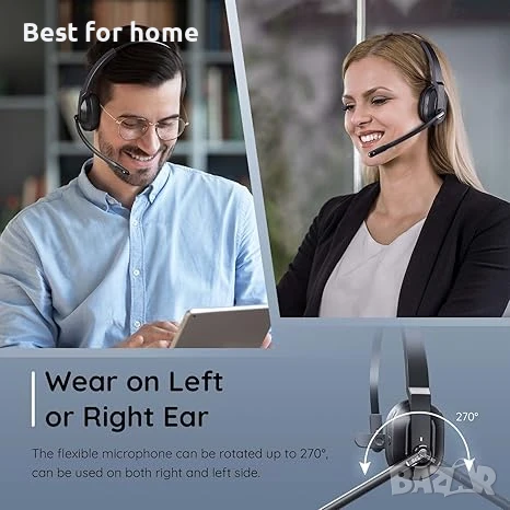 Bluetooth безжични слушалки с микрофон и стойка за бързо зареждане EKSA, снимка 4 - Bluetooth слушалки - 50808028