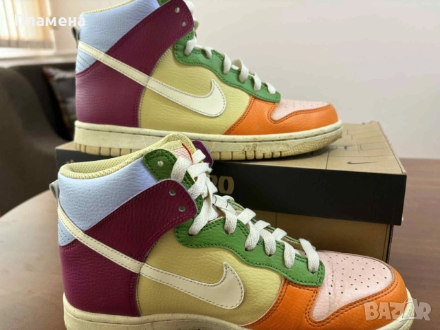 Шарени оригинални кецове от кожа Nike , снимка 3 - Маратонки - 51946688