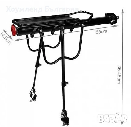 обявата Вело багажник за колело със светлотразител до 50кг, снимка 3 - Аксесоари за велосипеди - 50496255