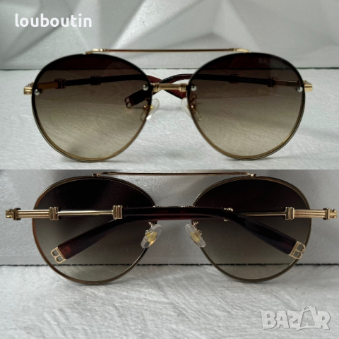 Balmain висок клас 1:1 кръгли слънчеви очила мъжки дамски унисекс, снимка 2 - Слънчеви и диоптрични очила - 44913841