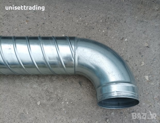 Коляно за аспирация ф125 поцинкована ламарина