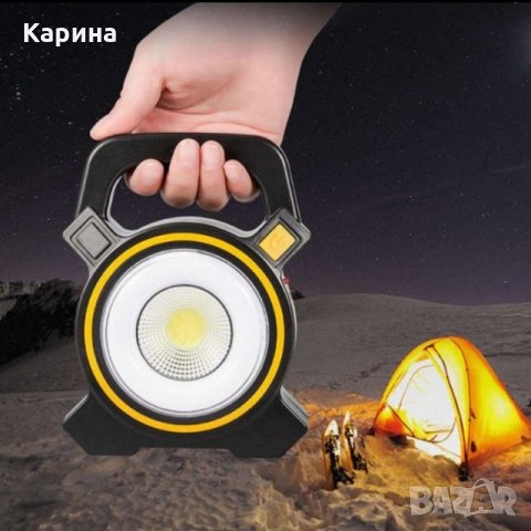 Работна соларна лампа Power bank зарядно USB 