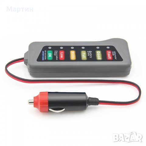 Тестер за акумулатори оловни 12V с 6 LED светлини - чрез запалка, снимка 7 - Друга електроника - 38884619