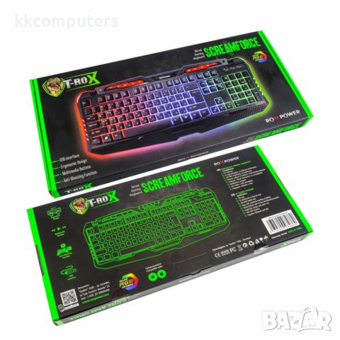 Гейминг КЛАВИАТУРА ROXPOWER T-ROX ST-GKB8161M SCREAMFORCE, снимка 2 - Клавиатури и мишки - 43820779