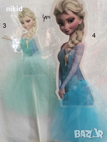 Елза топер клечка украса декорация за мъфини кексчета торта парти ледено замръзнало кралство frozen, снимка 2 - Други - 16333793