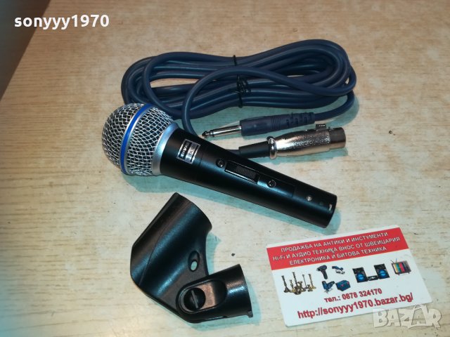 shure beta sm58s-profi microphone-внос швеицария 2603210918, снимка 2 - Микрофони - 32307540