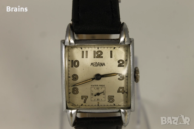 1930's Art Deco MEDANA Швейцарски Ръчен Часовник, снимка 4 - Мъжки - 52885249