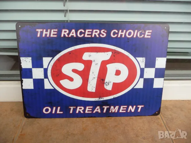 Метална табела STP моторно масло добавки спортни коли тунинг