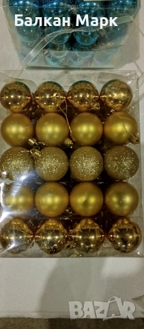 Коледни играчки – топки за елха, комплект 80 бр. (Ø 5 см) 🎁