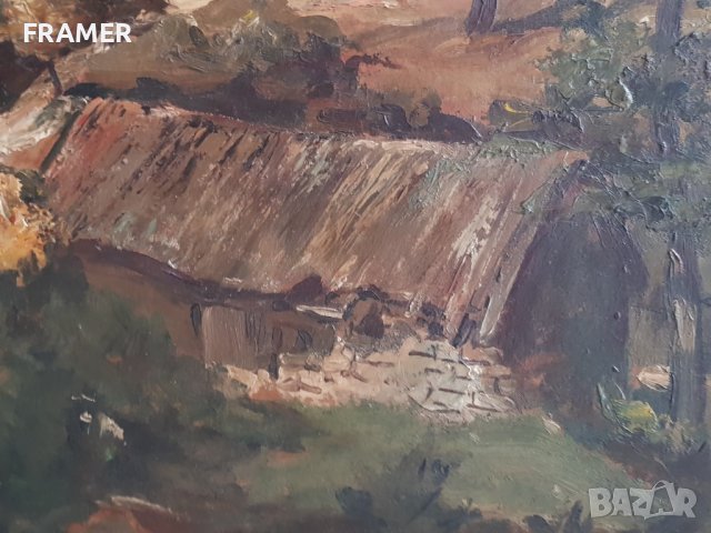 проф. Панайот Панайотов 1909-1986 Параклис класически пейзаж 1950те год., снимка 6 - Картини - 38989478