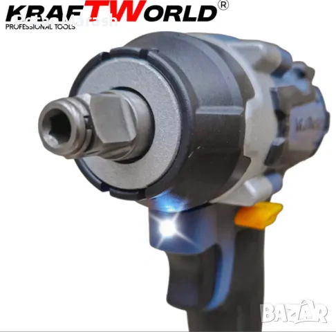 KraftWorld Акумулаторен Ударен Гайковерт 24V 4Ah – 850Nm + Куфар и 35 Части!, снимка 4 - Други инструменти - 50357786