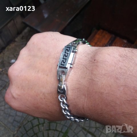 Мъжка гривна шарка Versace, снимка 4 - Гривни - 33073677