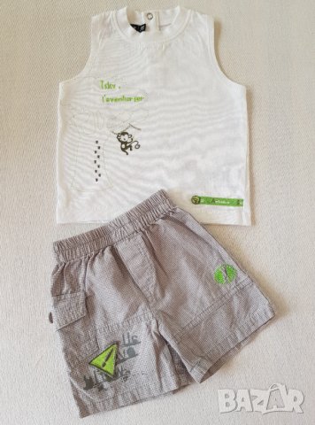 Къси панталонки и потник 3-6 месеца, снимка 2 - Комплекти за бебе - 28197931