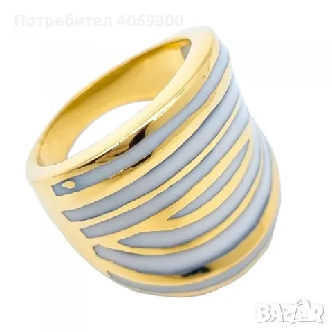 Пръстен с емайл медицинска стомана