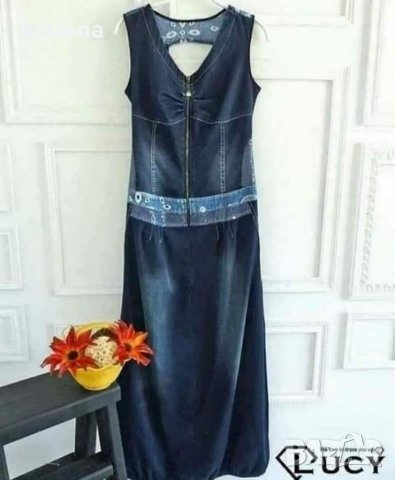Дълга дънкена рокля Lucy, снимка 1