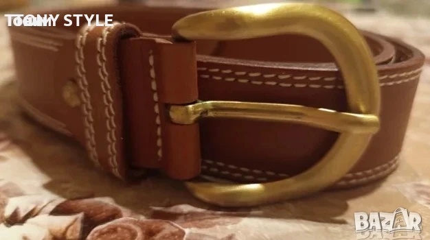 Нов Италиански Дамски Колан Изцяло от Естествена Кожа 125см., снимка 7 - Колани - 51696887