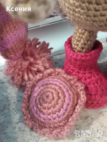 Плетена играчка ”Сънлив Таралеж”, Плетени, ръчно изработени, прекрасен подарък, снимка 7 - Плюшени играчки - 52510078